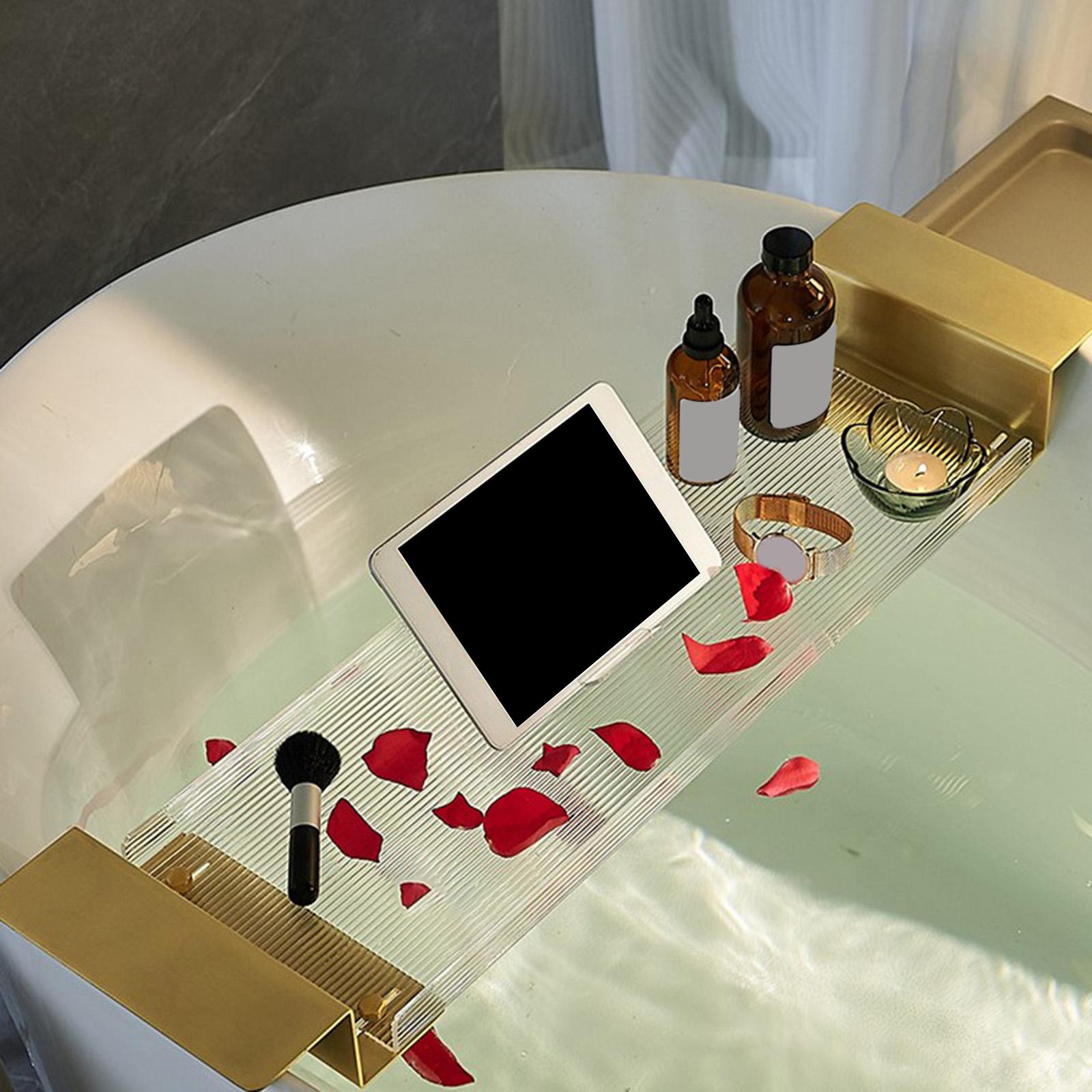 Phone Accessories Rack - Acrylic Bathtub Tray Extendable Gifts for