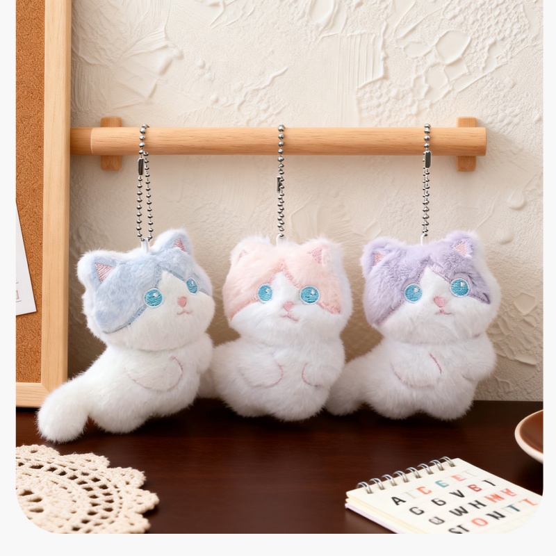 Phone Accessories In China - Cute Calico Cat Plush Keychain, Bag
