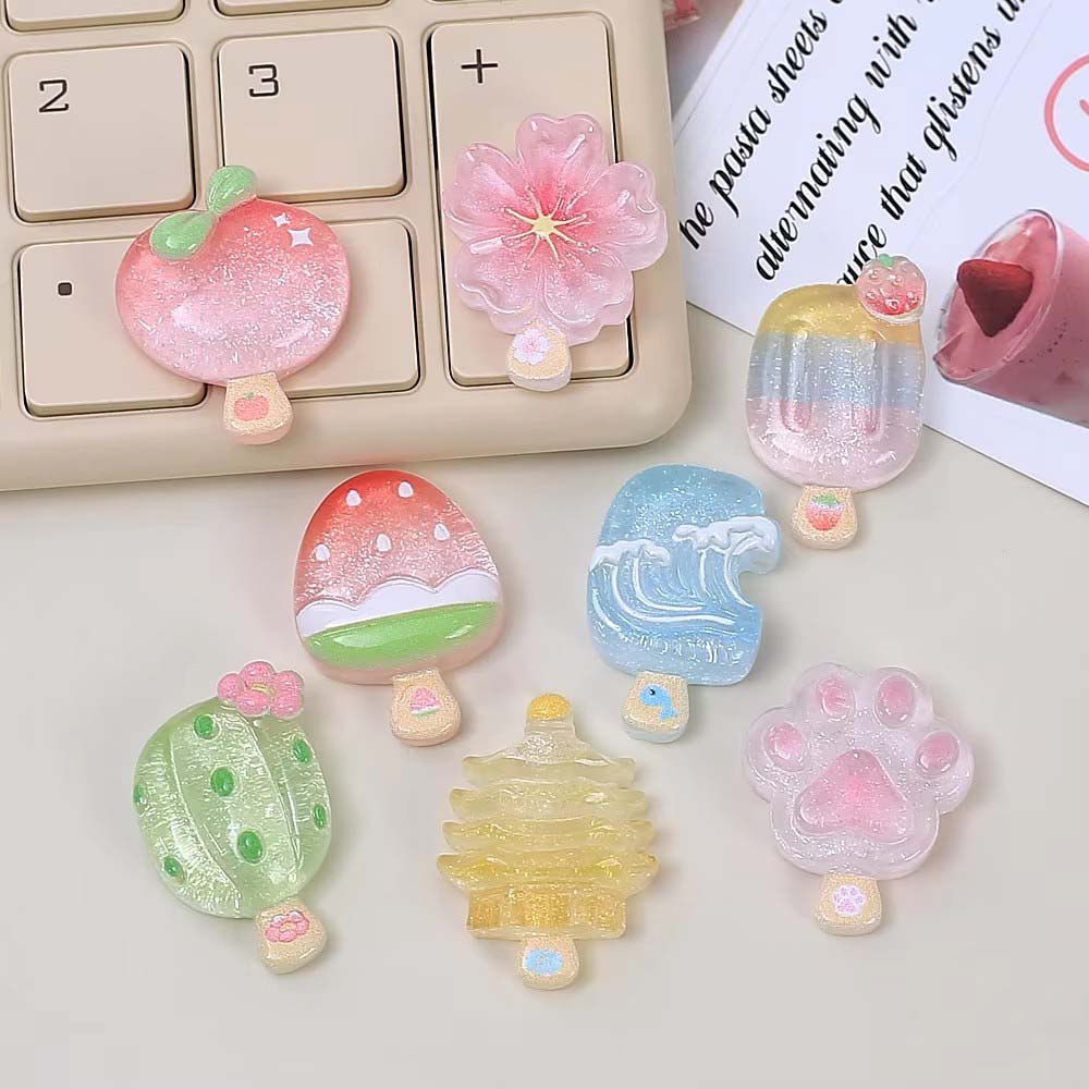 Phone Accessories For Boys - 10pcs Kawaii Transparent Summer Mini Ice