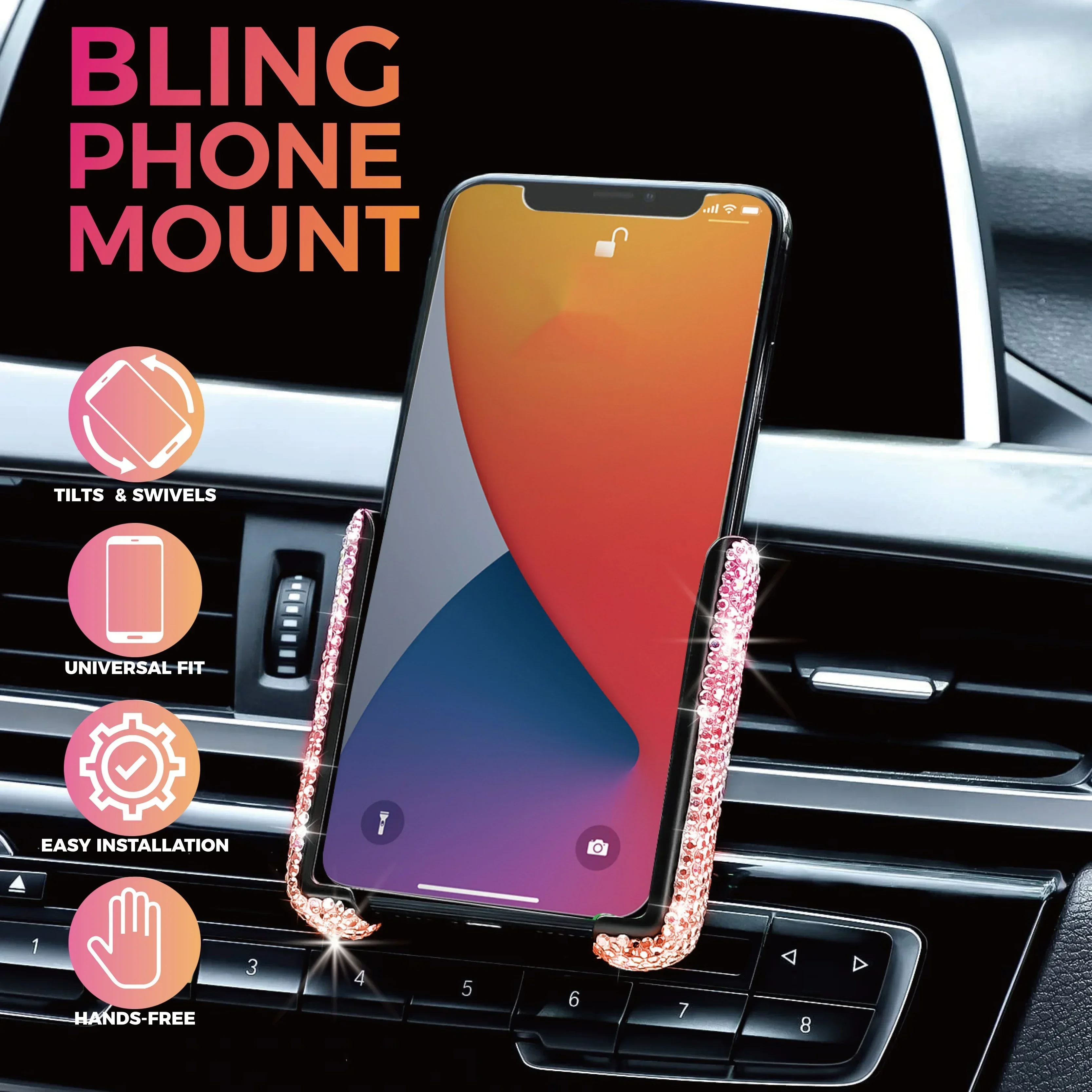 NEW Car Phone Holder Diamond C - Phone Accessories For Your Car ulasan dan harga