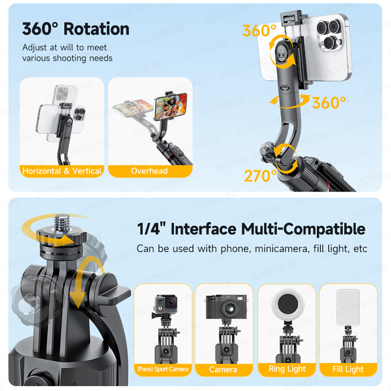 TT07 AI Face Tracking Gimbal 6 - Selfie Stick Tripod ulasan dan harga