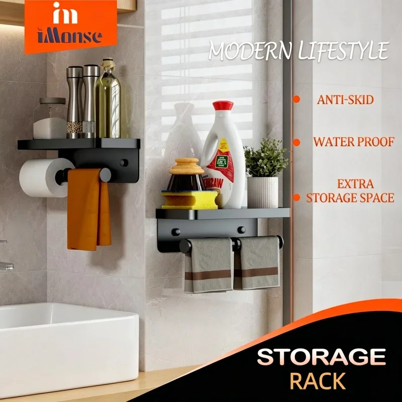 Household Washroom Wall Mount  - Phone Accessories Rack ulasan dan harga