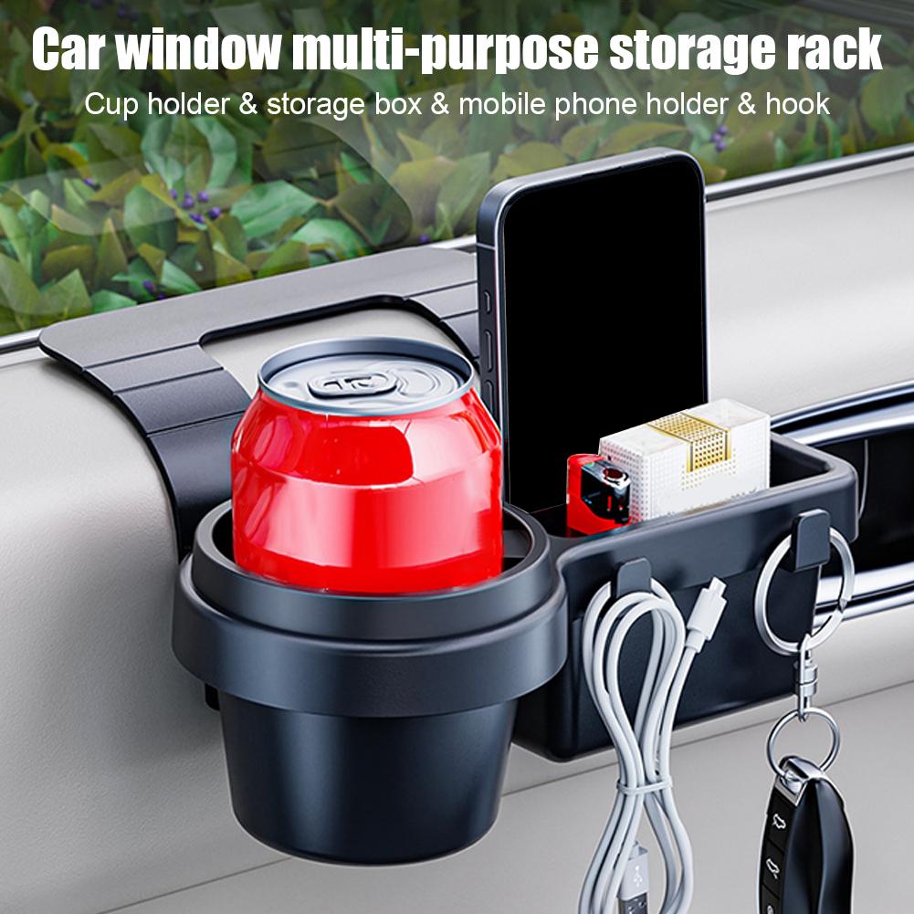 Car Organizer Box With Cup Hol - Phone Accessories Rack ulasan dan harga