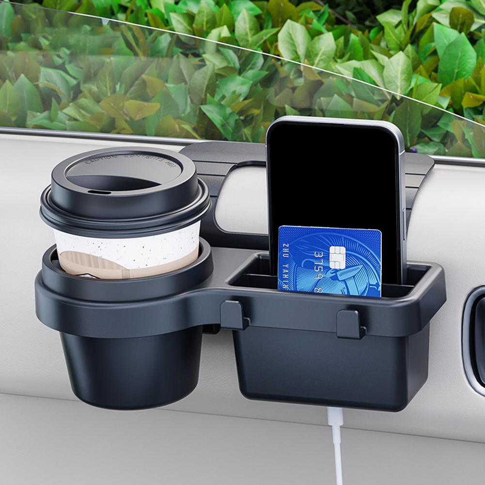 Car Organizer Box With Cup Hol - Phone Accessories Rack ulasan dan harga