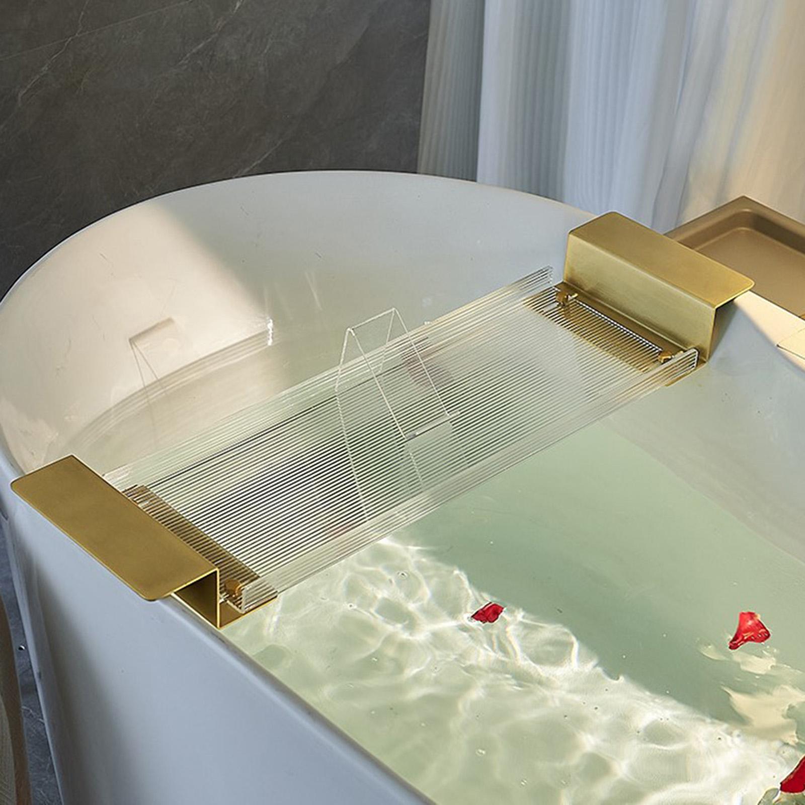 Acrylic Bathtub Tray Extendabl - Phone Accessories Rack ulasan dan harga