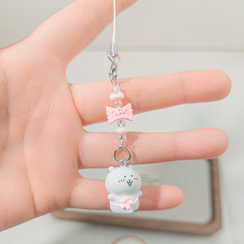 Cute Beaded Phone Strap Pink G - Phone Accessories Cute ulasan dan harga
