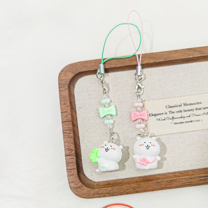 Cute Beaded Phone Strap Pink G - Phone Accessories Cute ulasan dan harga